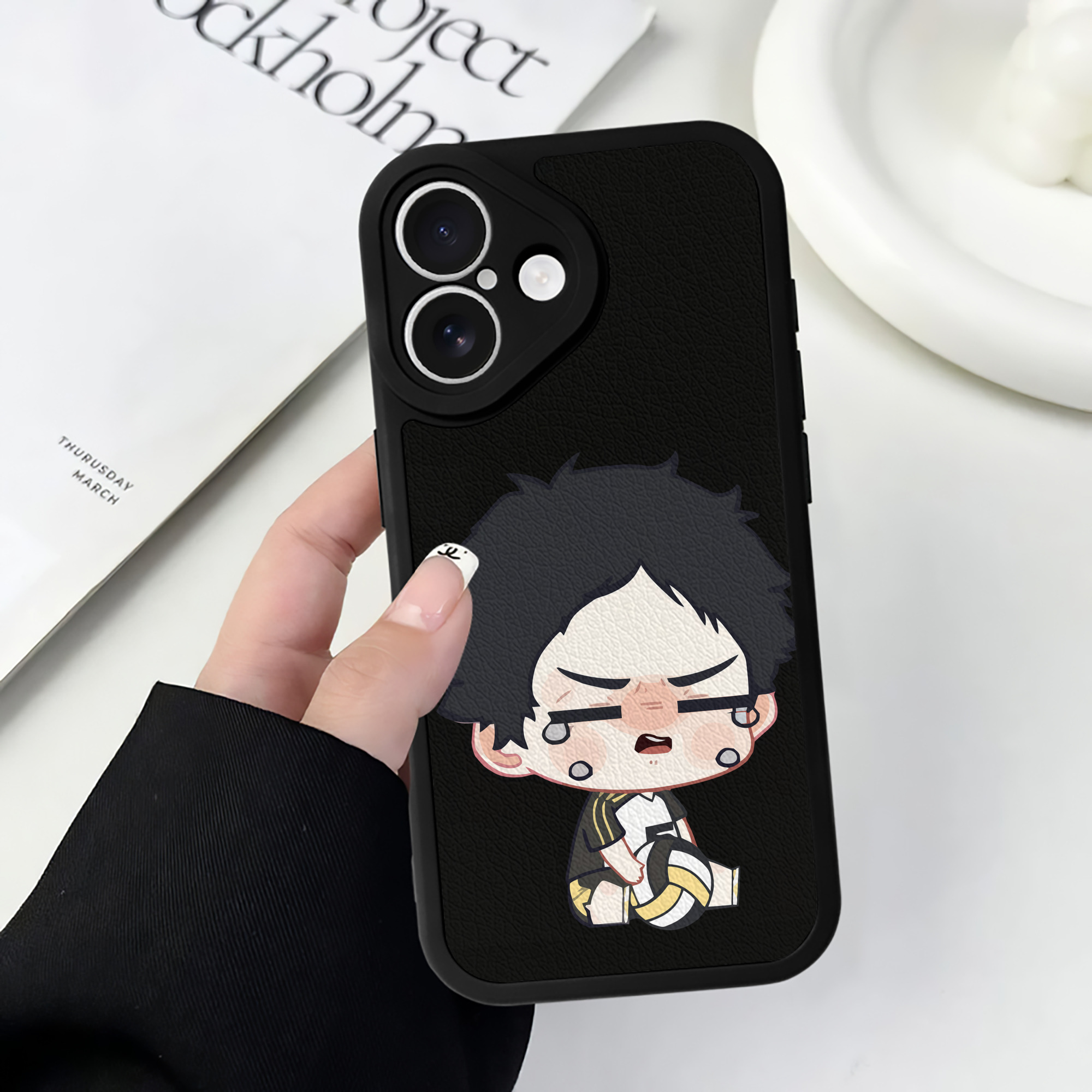（画像用） ハイキュー!! Haikyu!! 【iPhone 16シリーズ対応】シリコンスマホケース（レザー調） 材質：シリコン